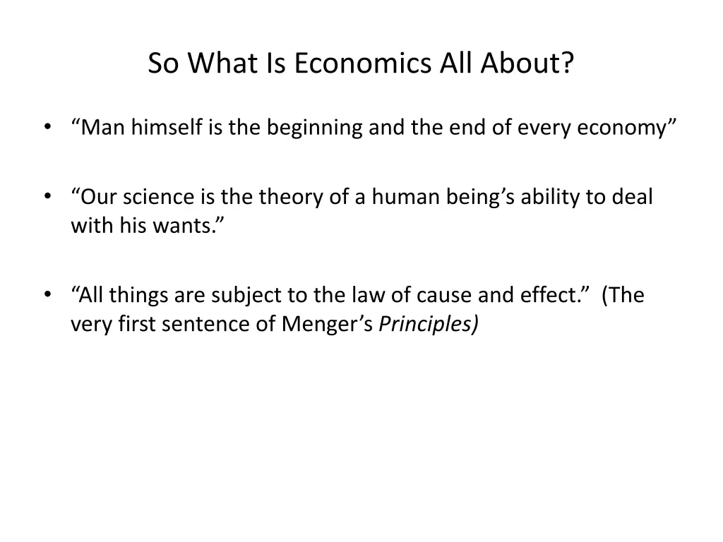 so what is economics all about