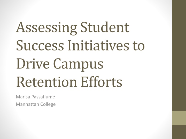 assessing student success initiatives to drive