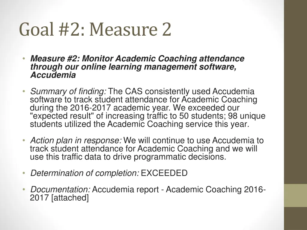 goal 2 measure 2