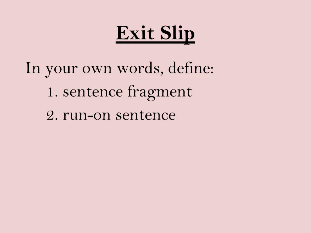 exit slip 1