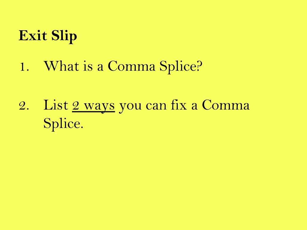 exit slip