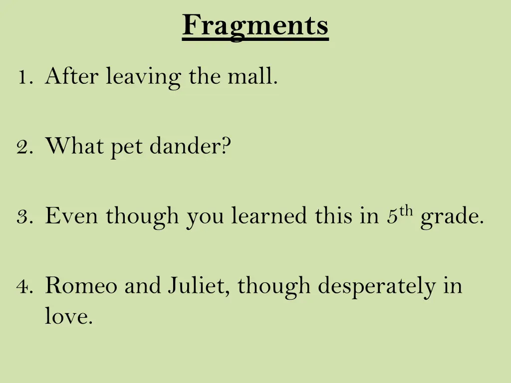 fragments