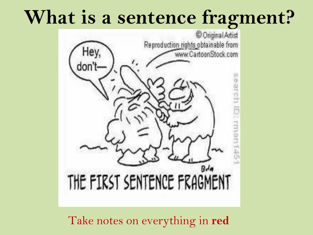 what is a sentence fragment