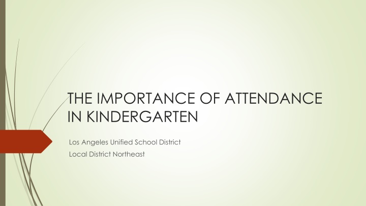 the importance of attendance in kindergarten