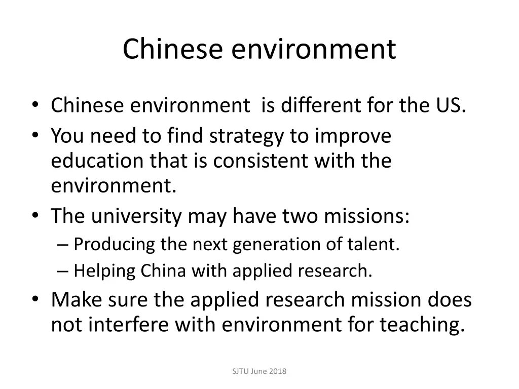 chinese environment