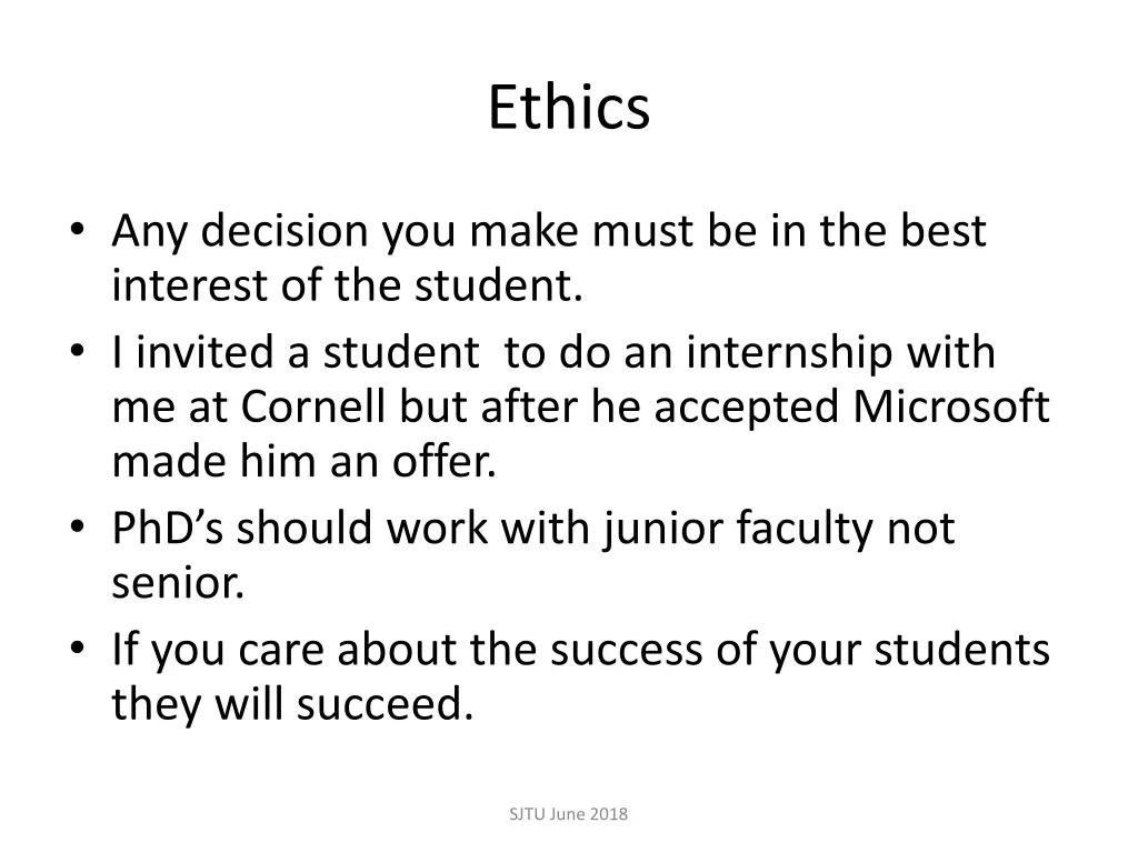 ethics
