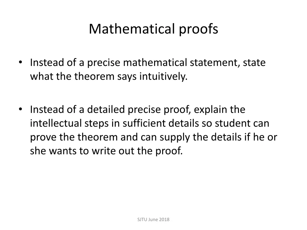 mathematical proofs