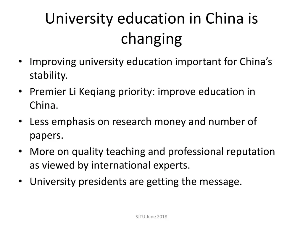 university education in china is changing