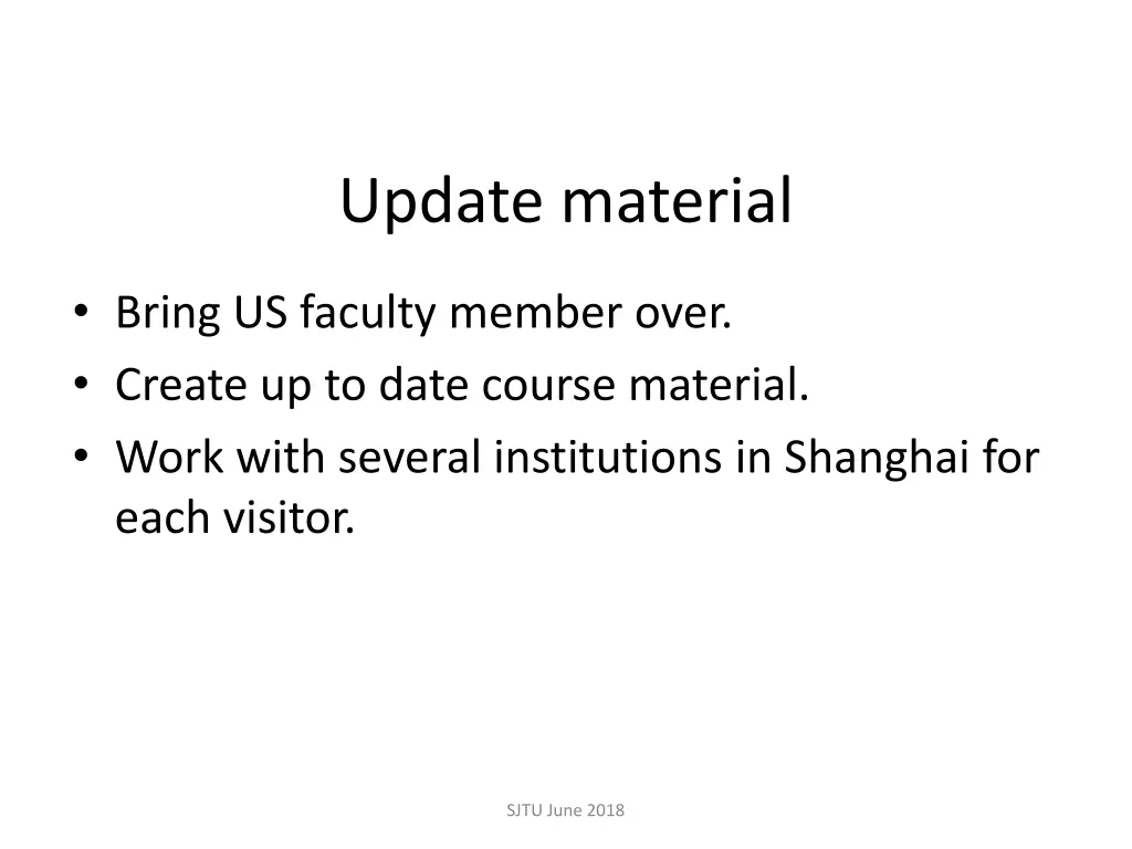 update material