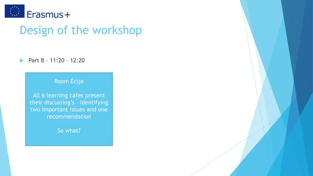 design of the workshop 1