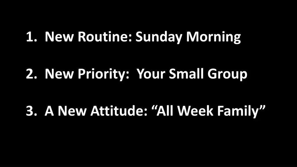 1 new routine sunday morning