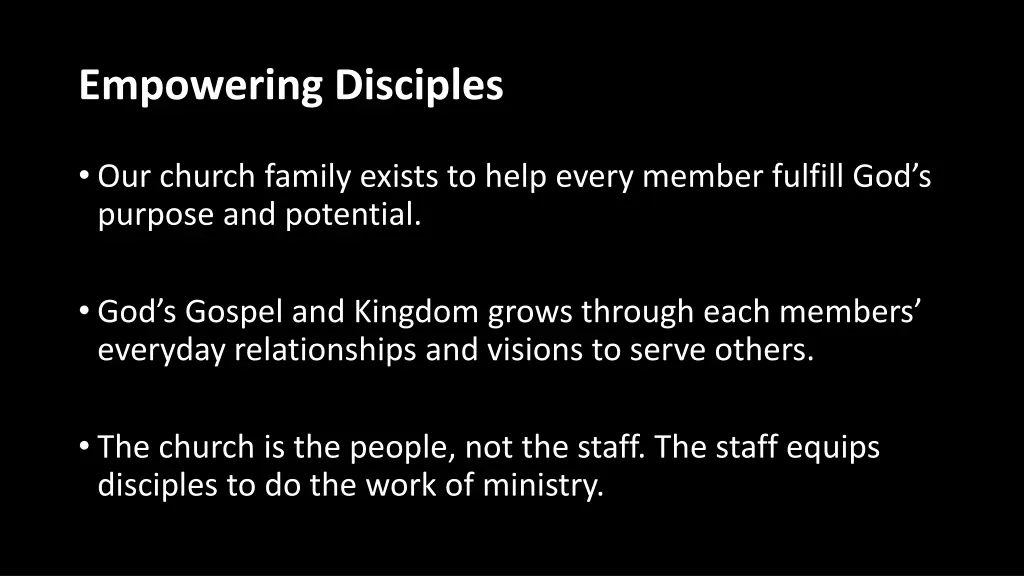 empowering disciples