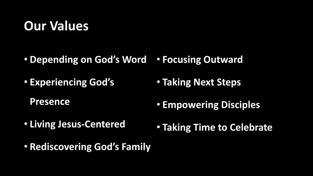 our values