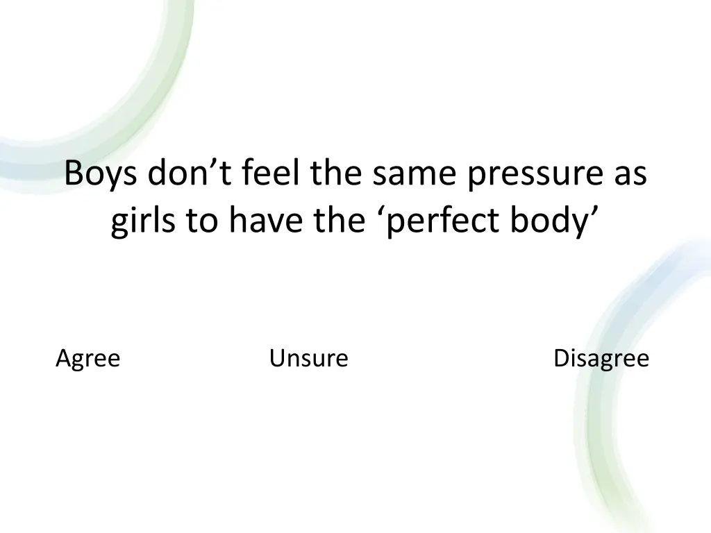 boys don t feel the same pressure as girls
