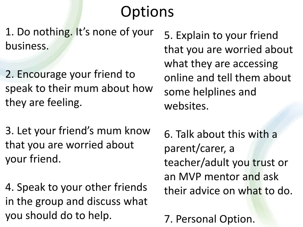 options