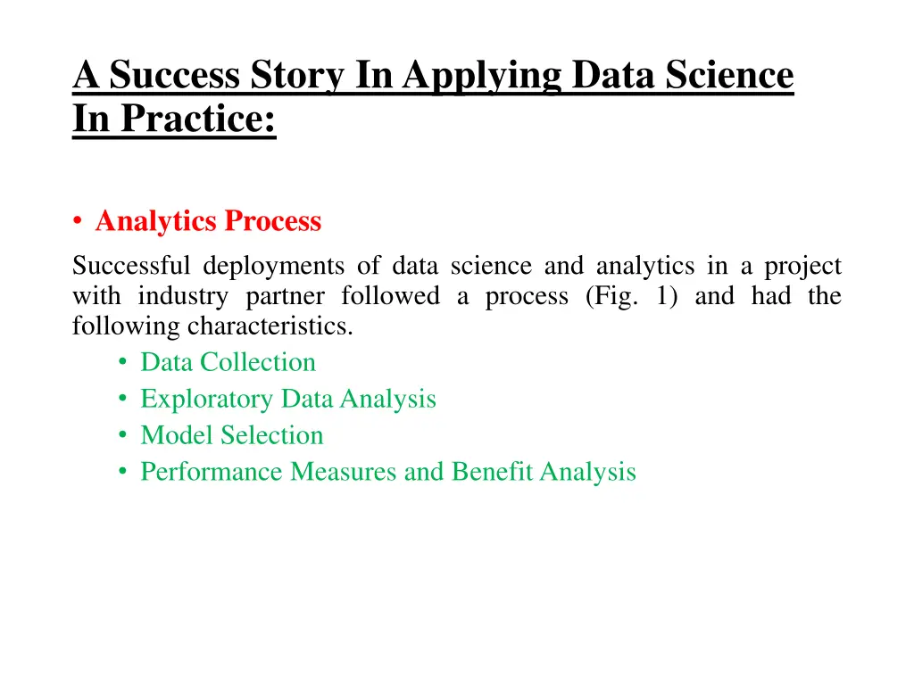a success story in applying data science