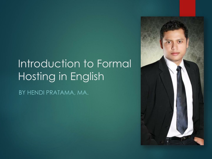 introduction to formal hosting in english