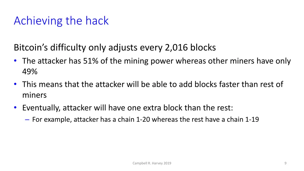 achieving the hack