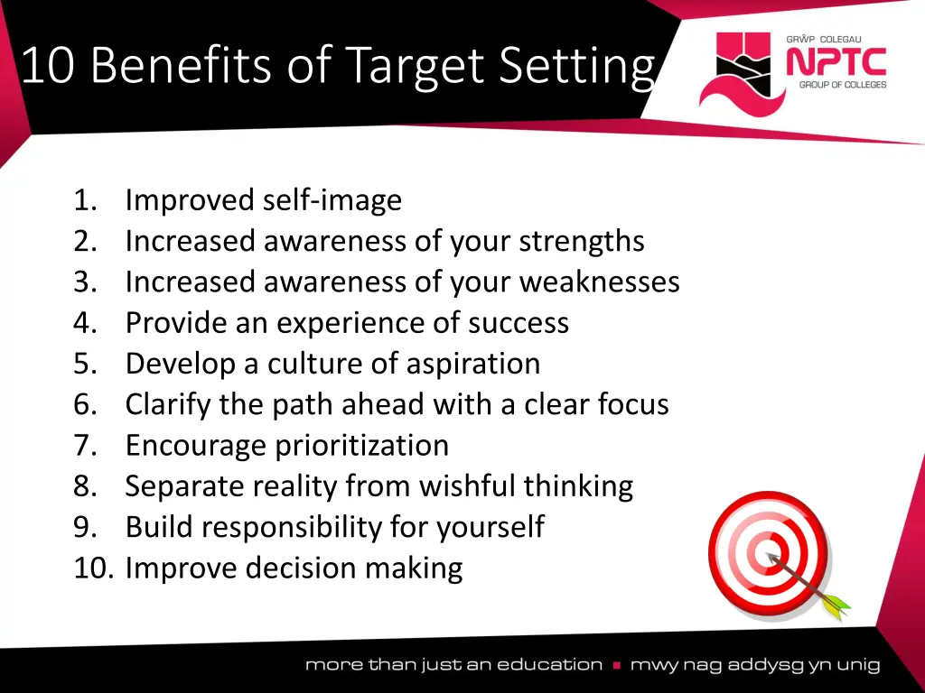 10 benefits of target setting