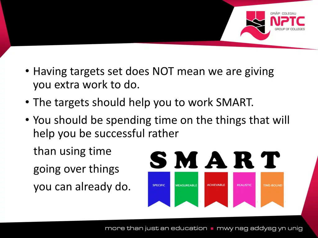 having targets set does not mean we are giving