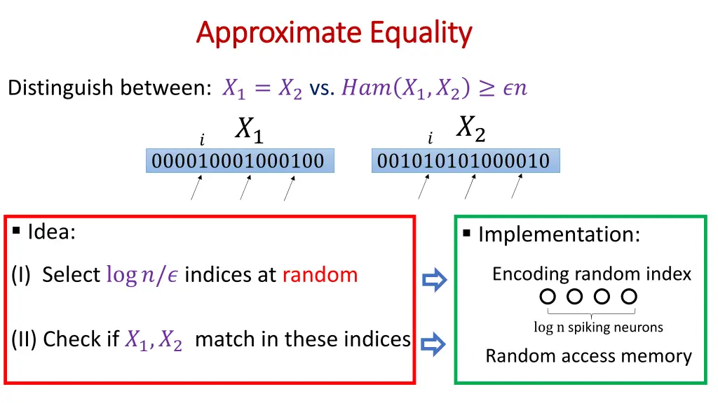 approximate equality approximate equality