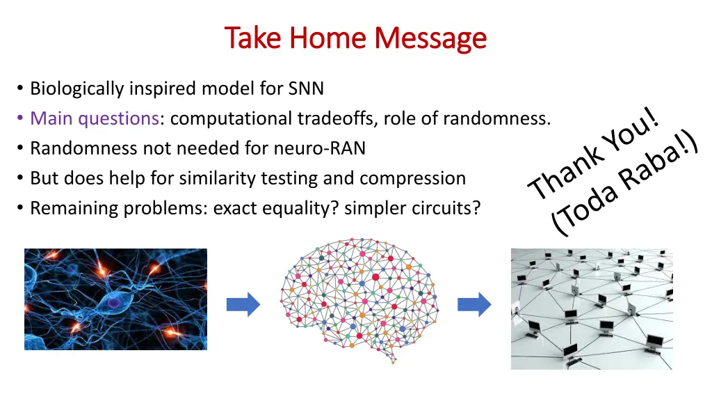 take home message take home message