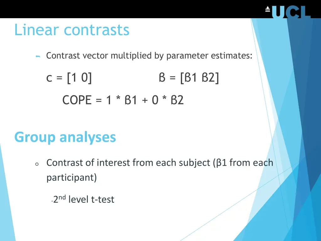 linear contrasts