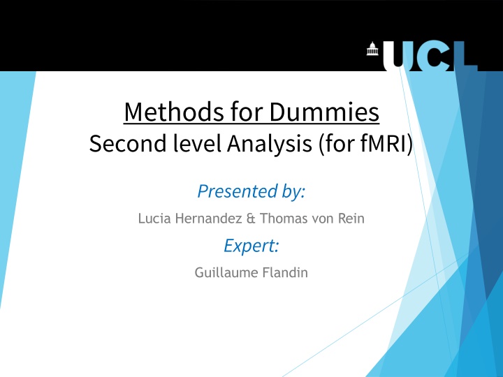 methods for dummies second level analysis for fmri