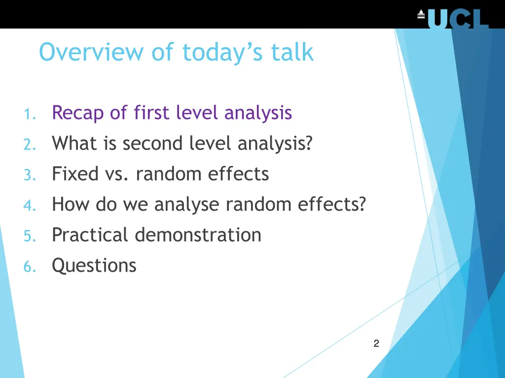 overview of today s talk