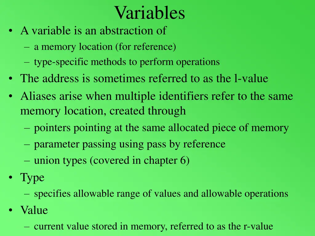variables