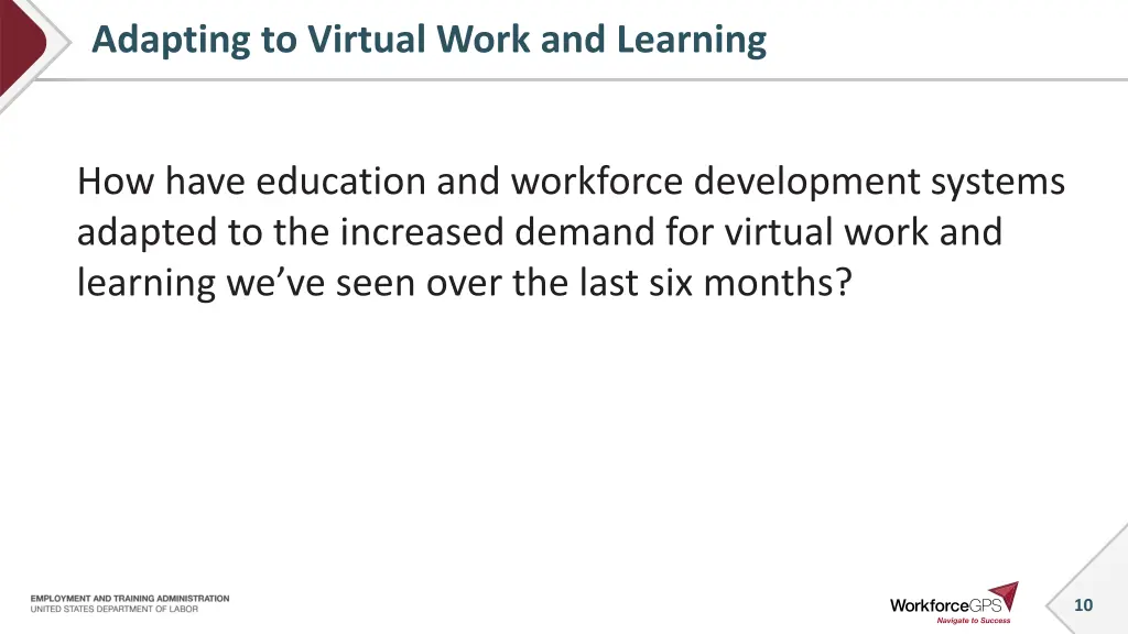 adapting to virtual work and learning
