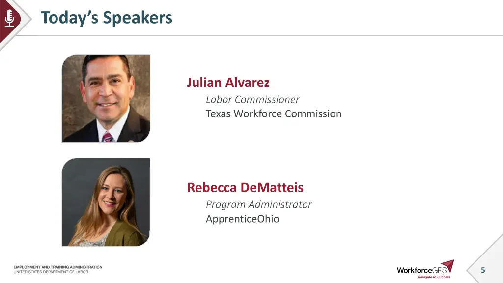 today s speakers