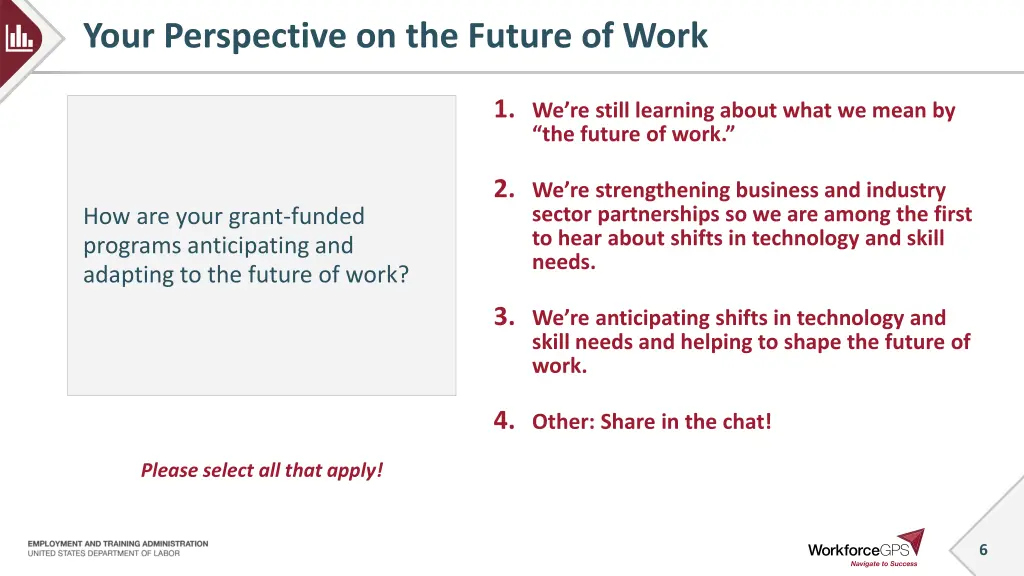 your perspective on the future of work