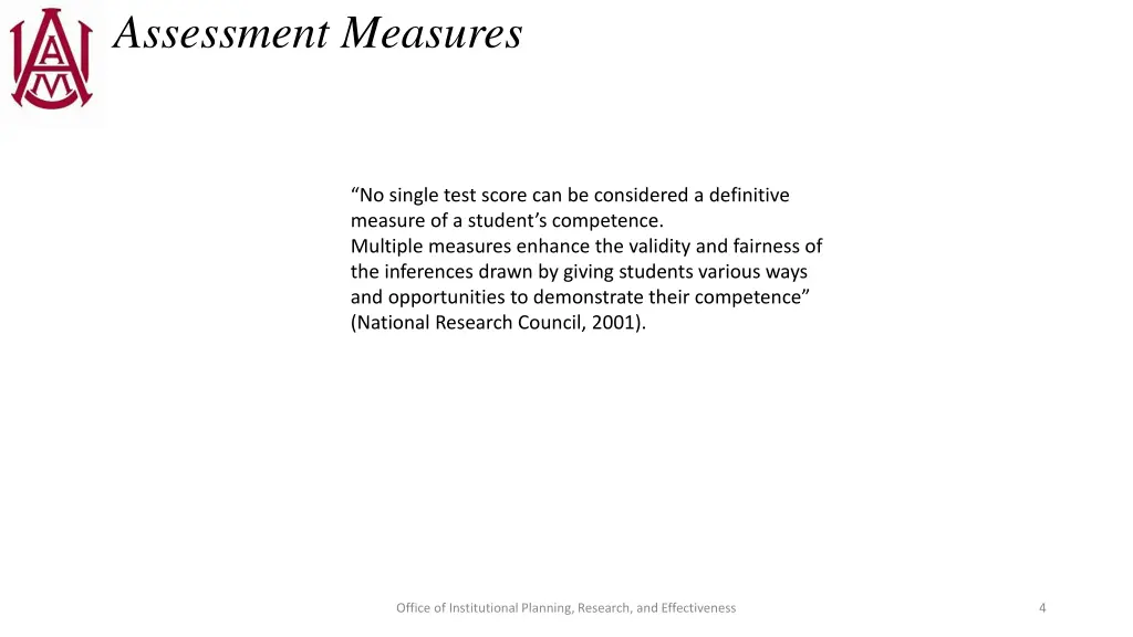 assessment measures