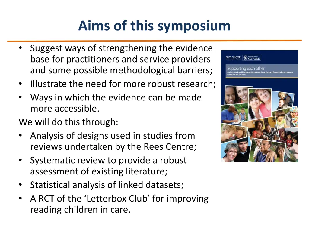aims of this symposium
