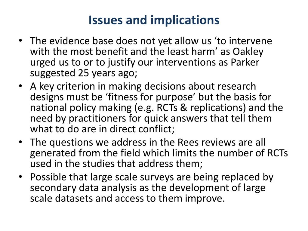 issues and implications
