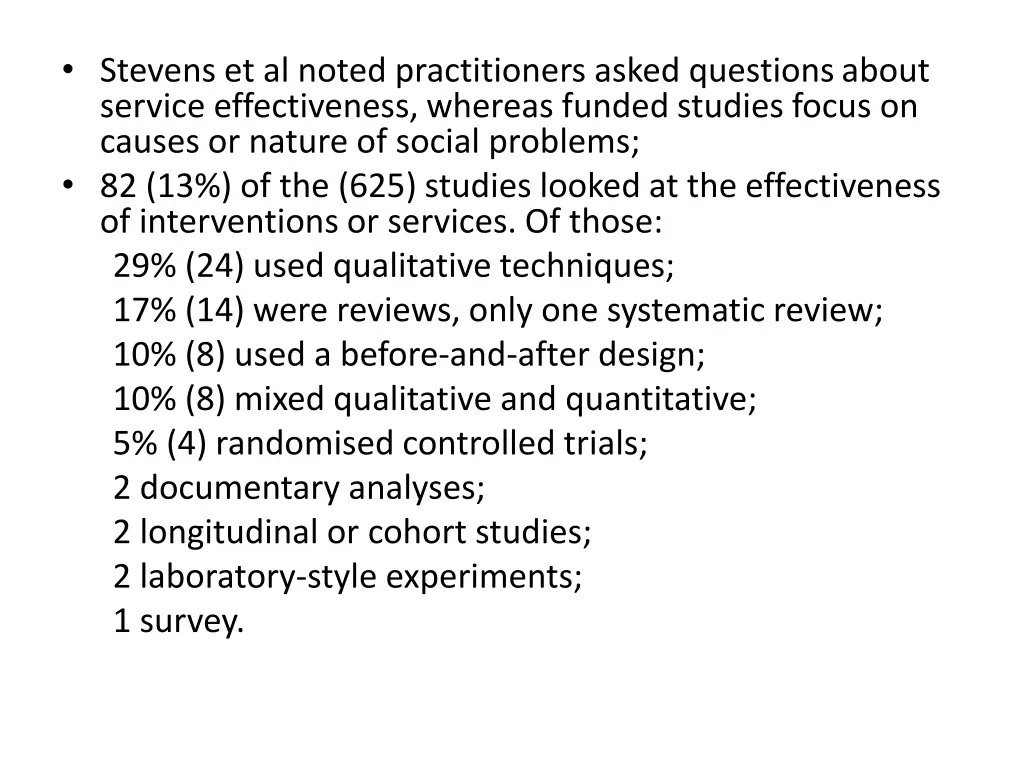 stevens et al noted practitioners asked questions