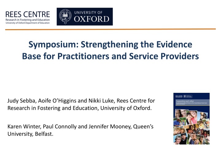 symposium strengthening the evidence base