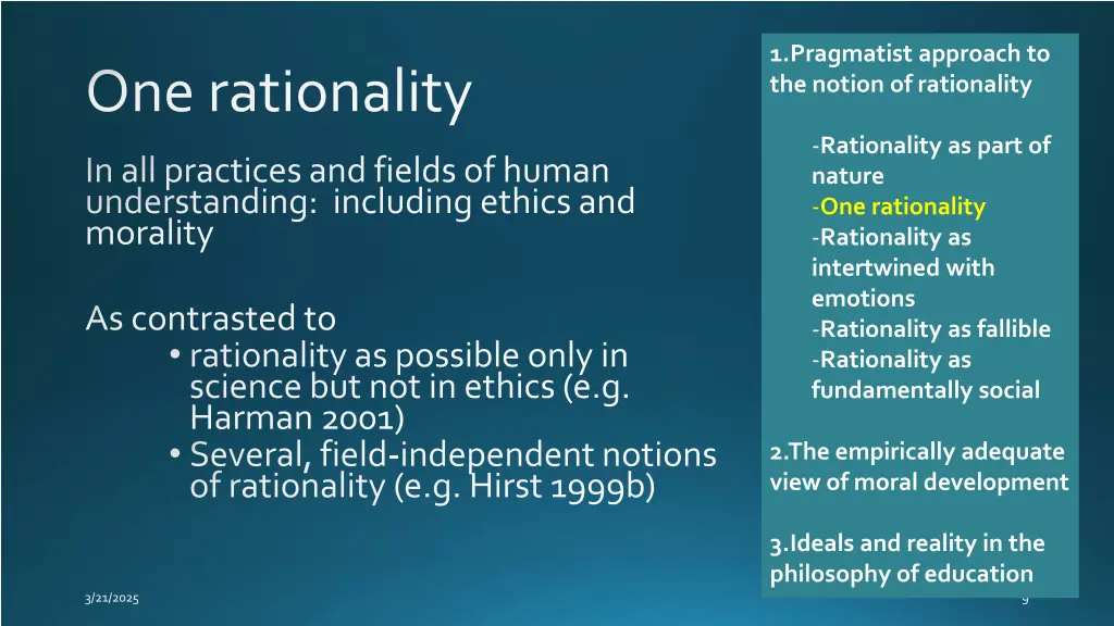1 pragmatist approach to the notion of rationality 1