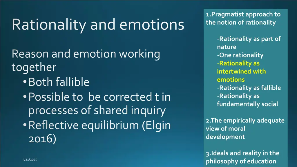 1 pragmatist approach to the notion of rationality 3