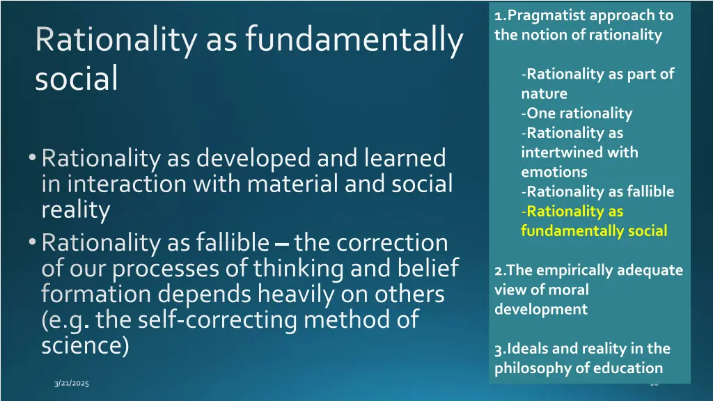1 pragmatist approach to the notion of rationality 5