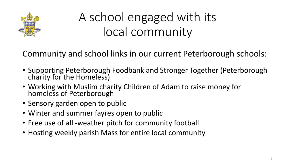 a school engaged with its local community