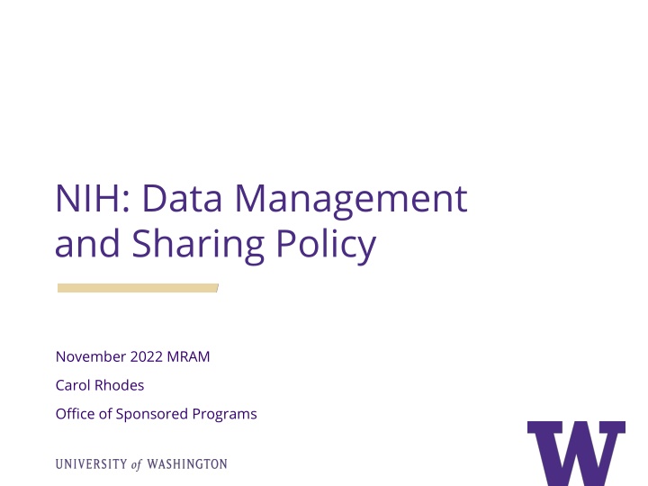 nih data management and sharing policy