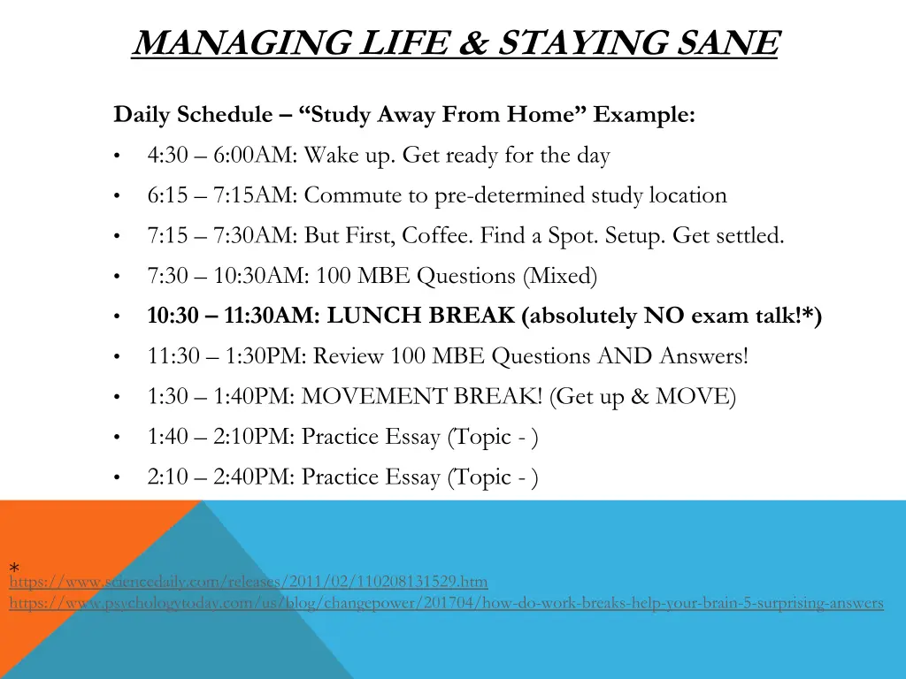managing life staying sane 1