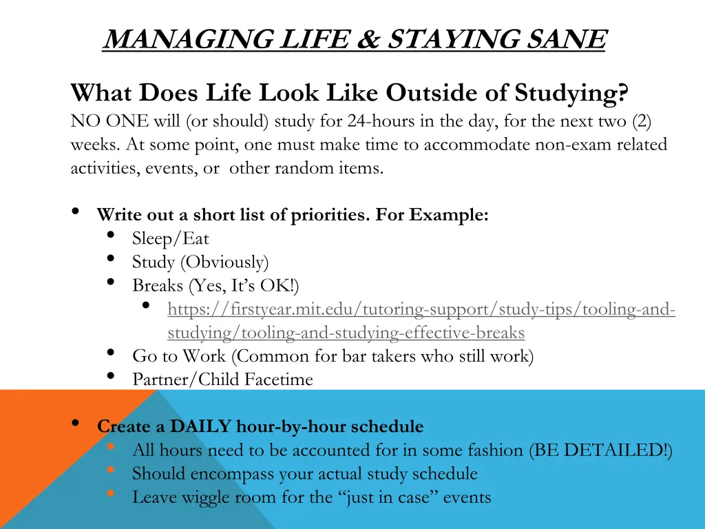 managing life staying sane