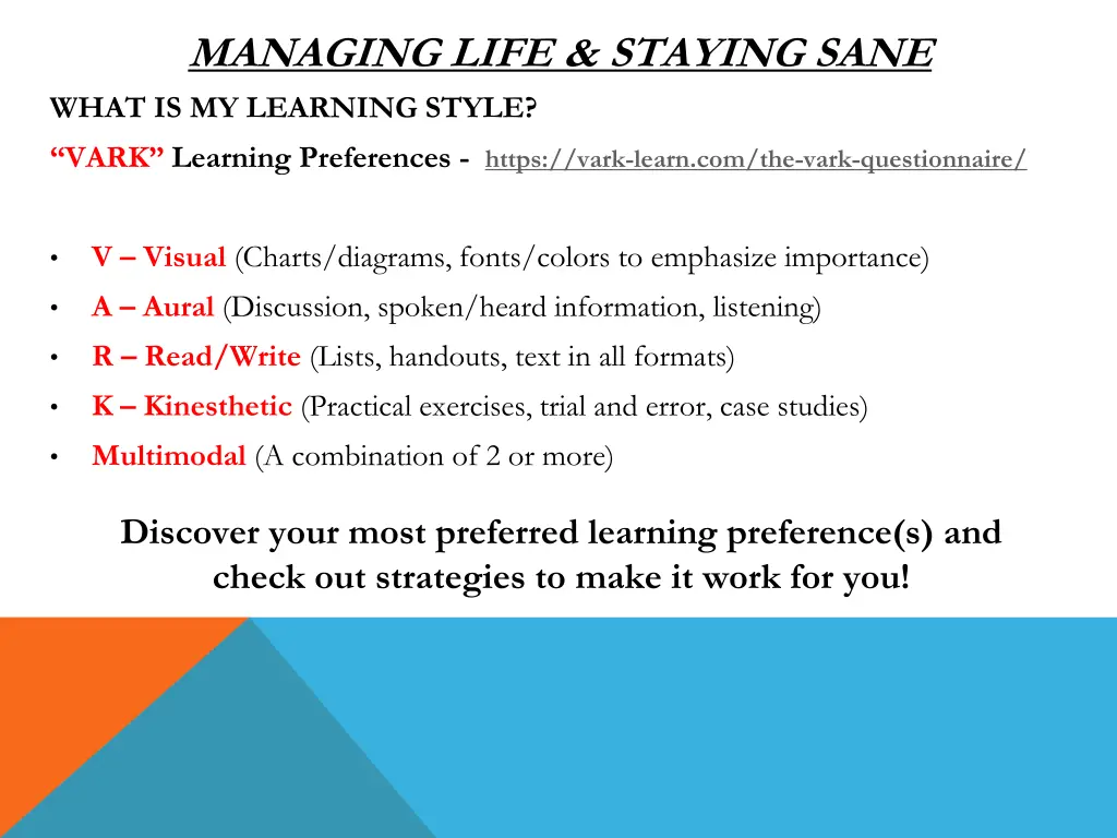 managing life staying sane what is my learning