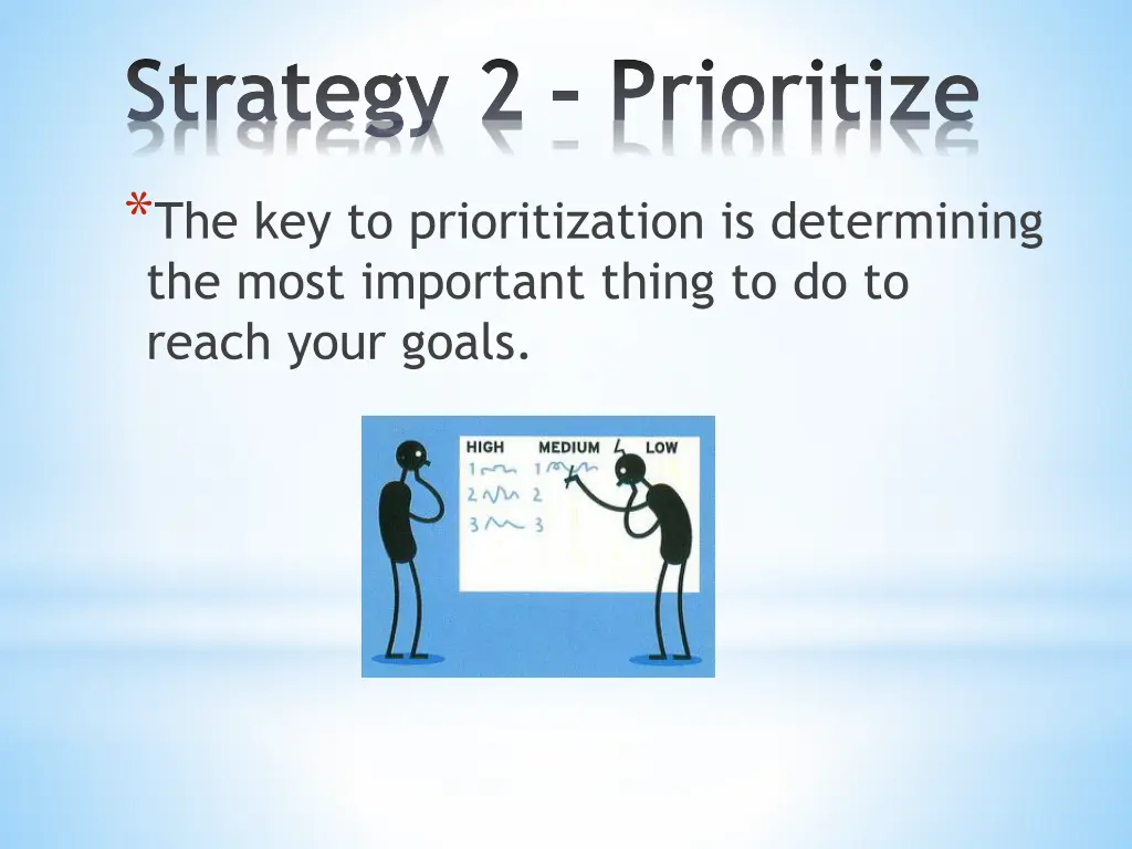 strategy 2 prioritize