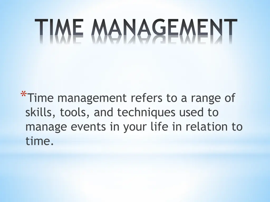 time management