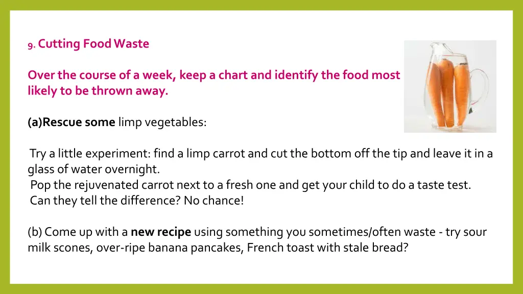 9 cutting food waste