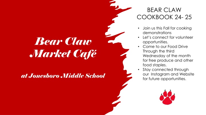 bear claw cookbook 24 25